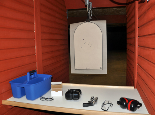 Chrystal's target at Green Zone shooting range