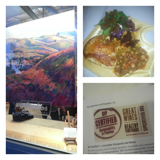 Collage of images from dinner in Paso Robles