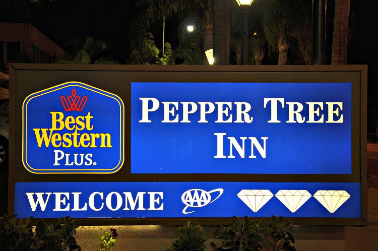 Best Western Plus Peppertree In welcome sign