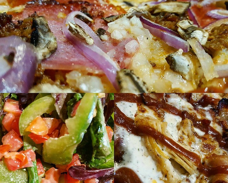 Collage of pizzas from Persona Wood Fired Pizza in Santa Barbara, CA