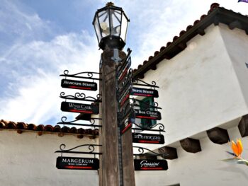 Urban Wine Trail sign in Santa Barbara, CA