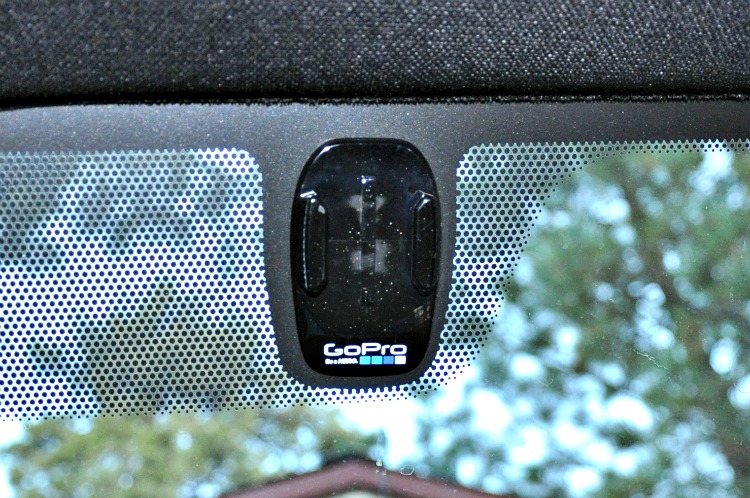 GoPro mount in Toyota Tacoma TRD 4x4 truck