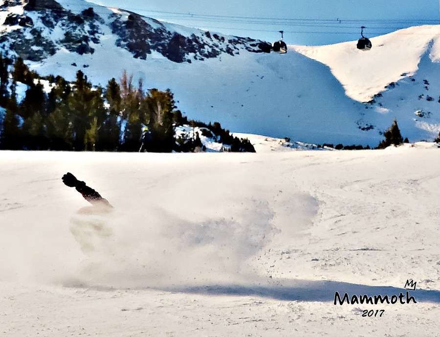 Brian doing a revert carve at Mammoth Mountain