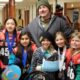 Brian with the girls he coached at USASA Rail Jam