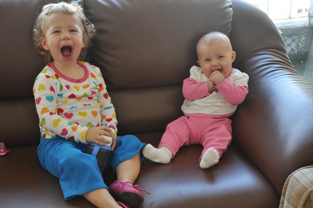 Zoë and Kaylee showing off their big smiles