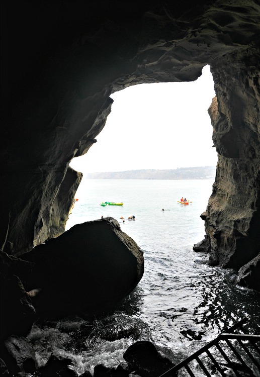 View from inside the La Jolla Cave