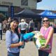Chrystal and TerriAnn donating pet food to Helen Woodward Animal Hospital in Rancho Santa Fe, CA