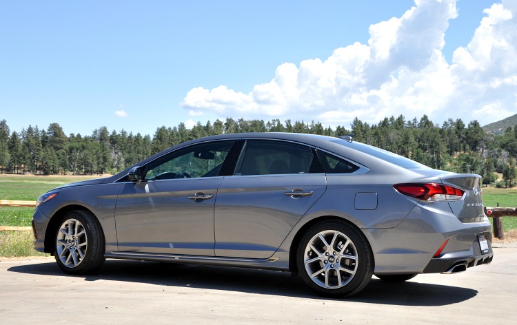 Hyundai Sonata in front of a beautiful nature backdrop