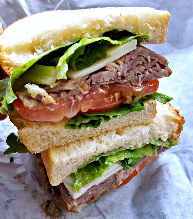 Tritip sandwich from 5th Avenue Deli