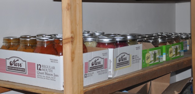 Canned Food Storage in Garage