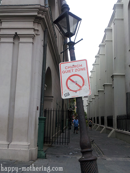 Church Quiet Zone sign in New Orleans, LA