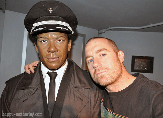 Brian with Denzel Washington at the Hollywood Wax Museum