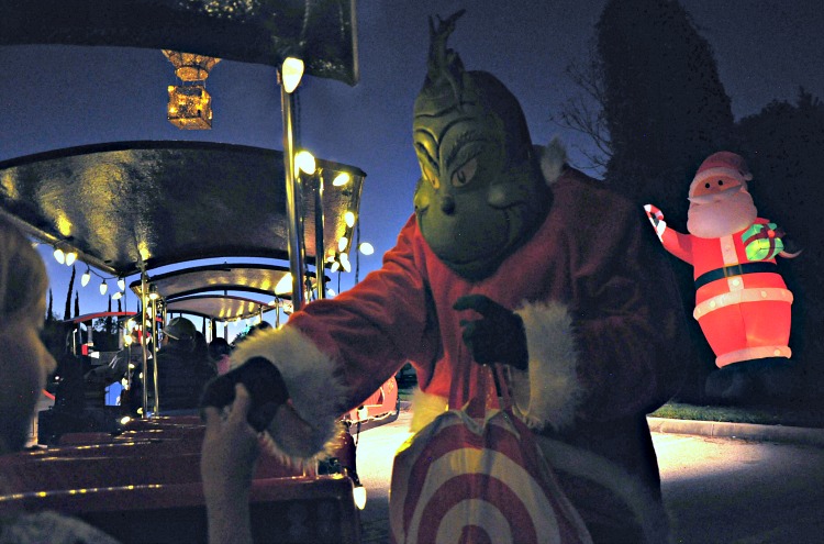 Grinch handing out candy at the Four Seasons Westlake Village