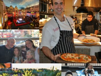 Collage of family friendly activities in Las Vegas