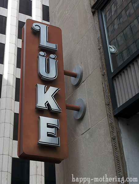 Luke Restaurant sign in New Orleans at the Hilton