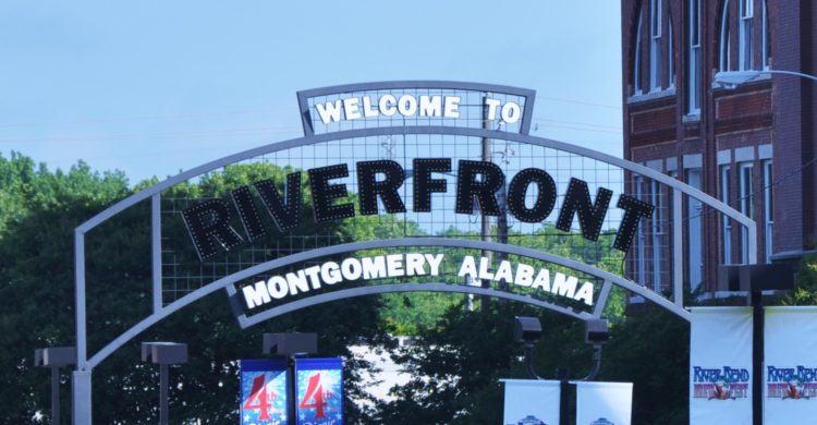 Montgomery Alabama Riverfront Sign