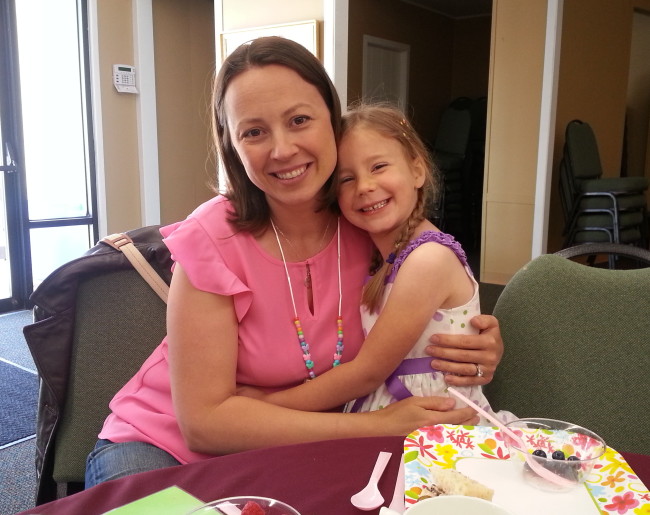 Chrystal and Zoë at the Kindergarten Mother's Day Tea