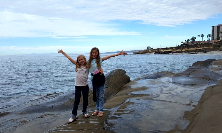 Zoë and Kaylee in front of the ocean in La Jolla, CA