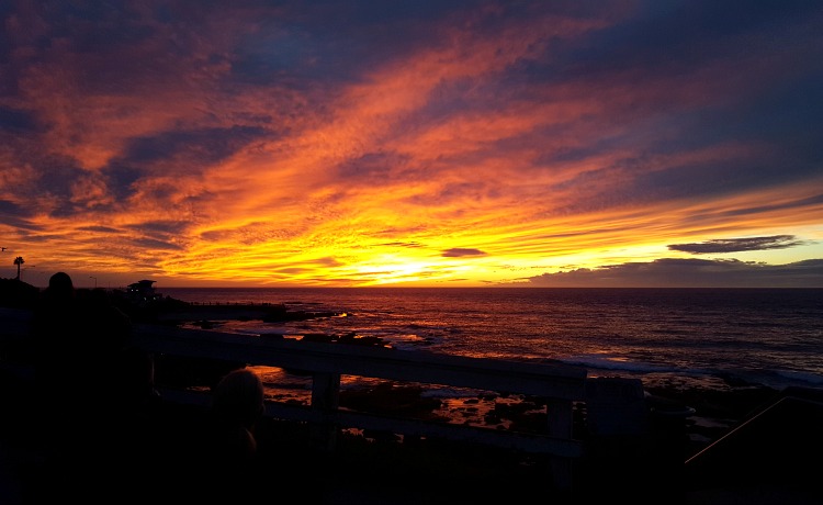 Sunset on the beach in La Jolla, CA