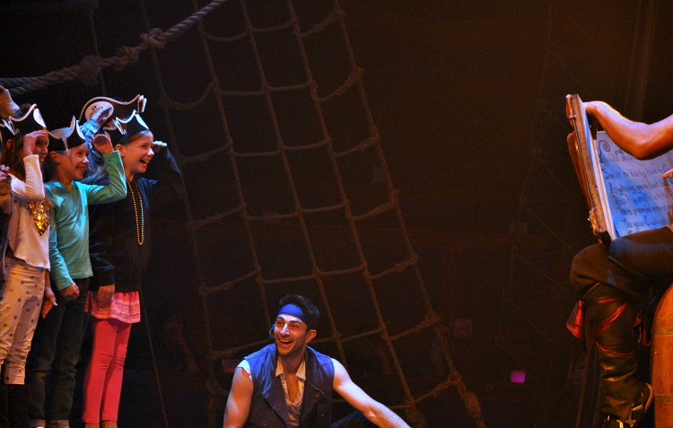 Zoë and Kaylee on stage at the Pirate's Dinner Adventure show