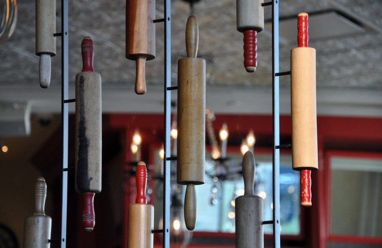 Rolling pin art at Buddy V's Ristorante in Las Vegas, NV