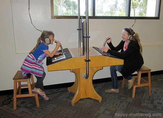 Zoë and Dayla at the Ruben H Fleet Science Center in Balboa Park