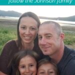 The Johnson family by Big Bear Lake
