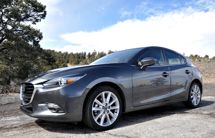 Front angle of Mazda3 Grand Touring car