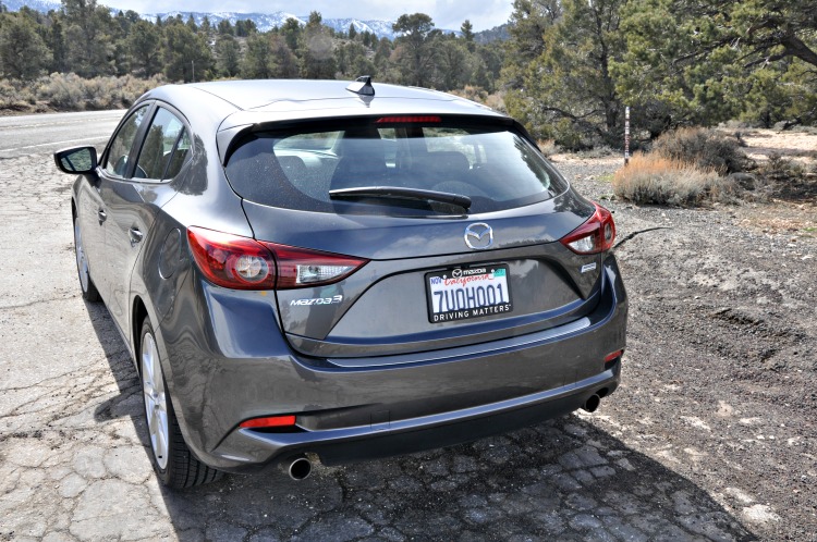 The Mazda3 Grand Touring has a hatchback