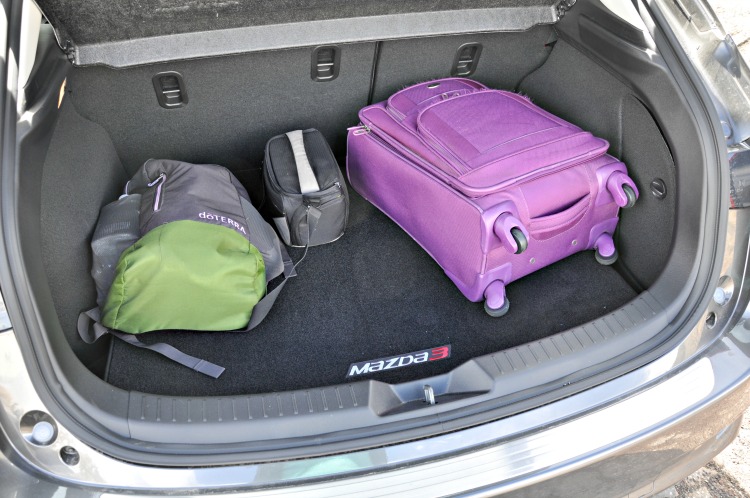 Mazda3 Grand Touring trunk with luggage