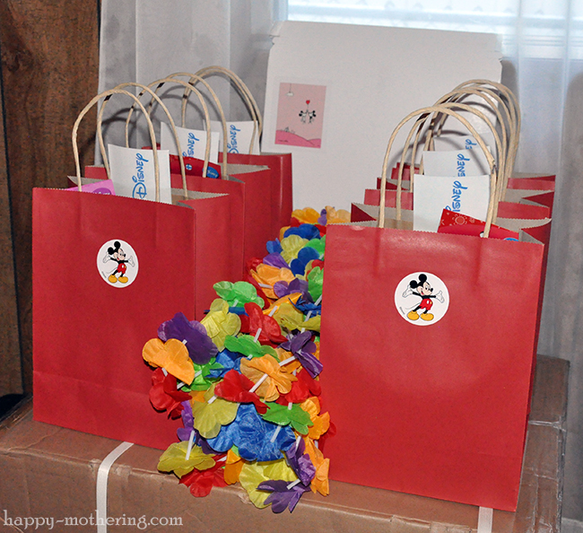 Disney goodie bags from Kaylee's birthday party