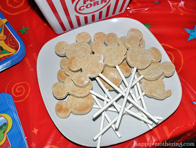 Mickey cookie pops from Kaylee's 4th birthday