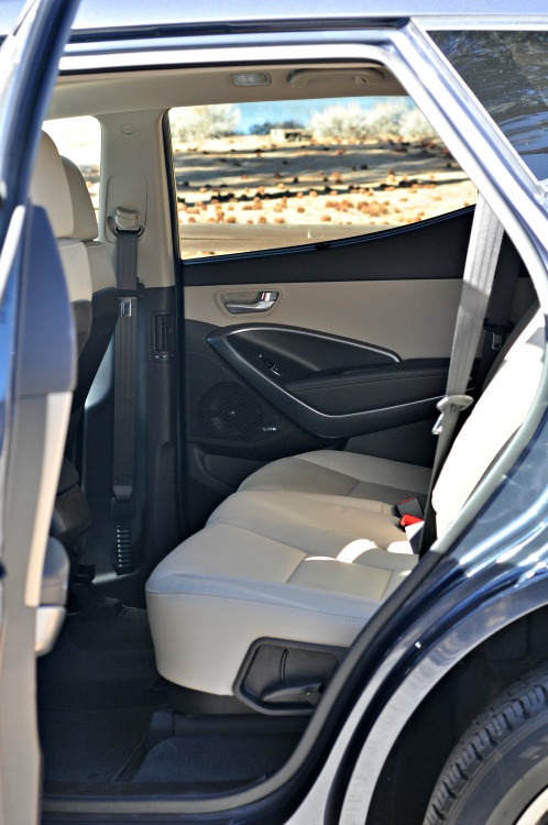 Back seat of the Hyundai Santa Fe Sport