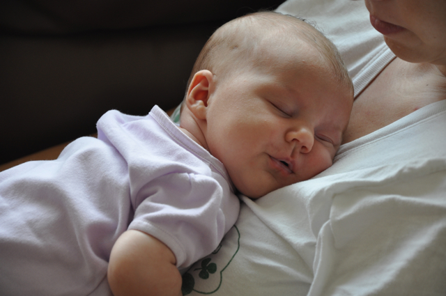 Co sleeping with shop baby on chest