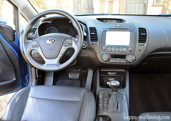 Drivers seat interior of the Kia Forte