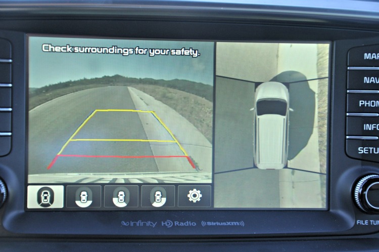 Backup camera in the Kia Sorento