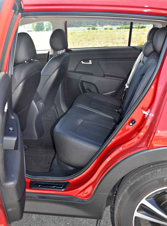 Backseat of the Kia Sportage