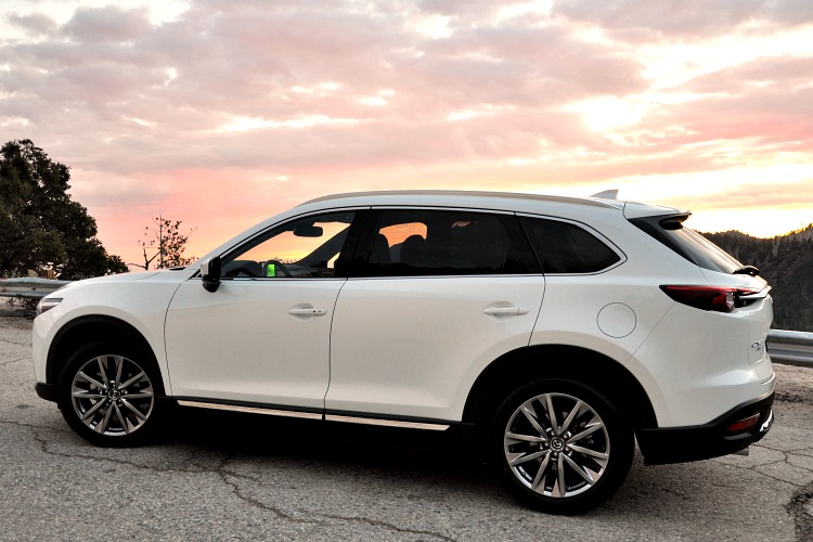 Mazda CX-9 side view with clouds in the background