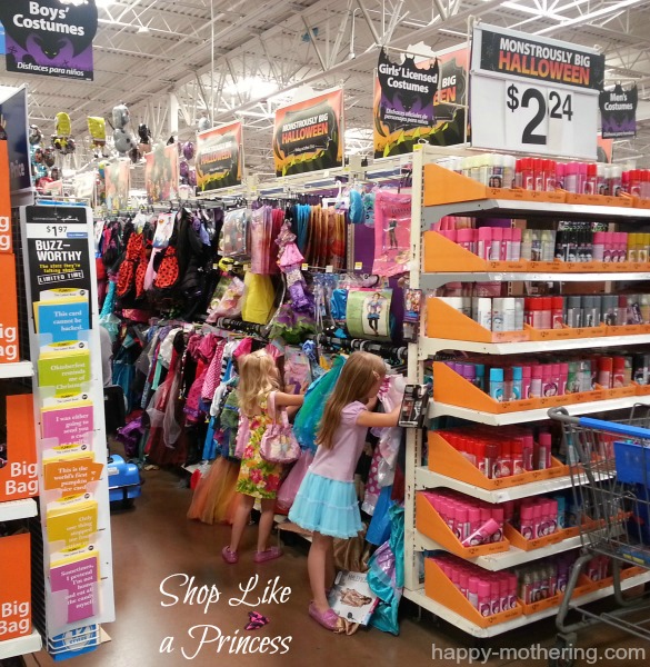 Zoë and Kaylee shopping for princess costumes