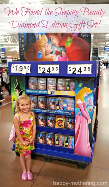 Kaylee posing with the Sleeping Beauty display